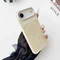 Official Liquid Silicone For Magsafe Double Color Phone Case For iPhone 17 Air 16 15 14 Pro Max Magnetic Wireless Charge Cover