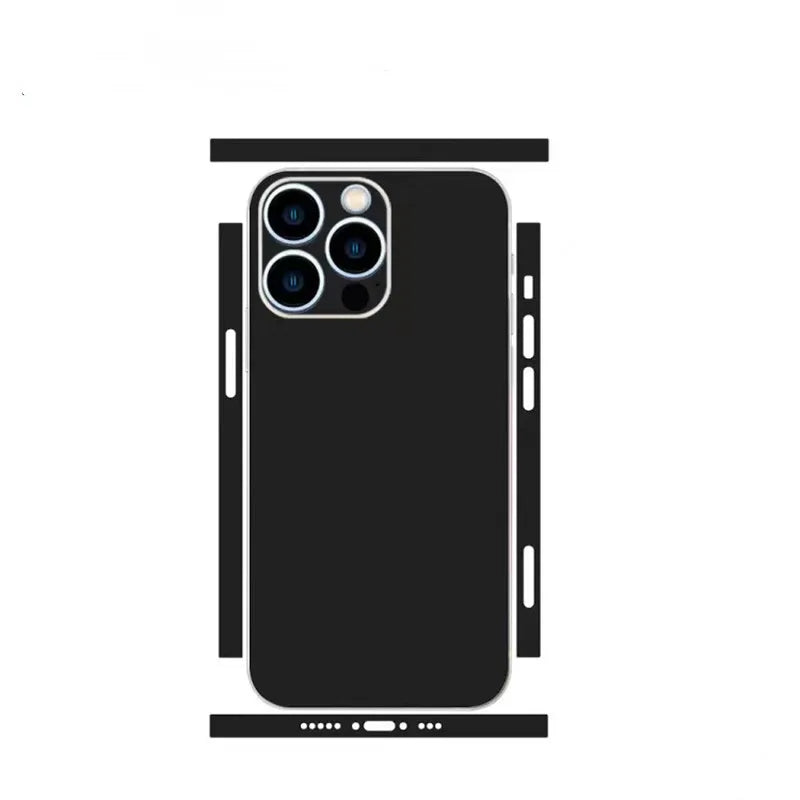 Plain Color Decal Skin for iPhone17 16 15 14Pro Max Mini Back Film Cover Wrap Screen Protector Anti-scratch Durable Sticker