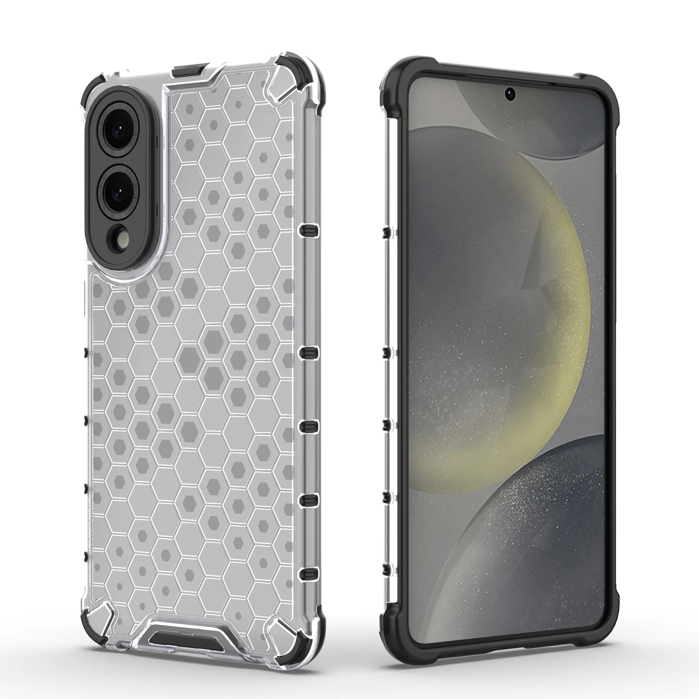 Airbag Shockproof Translucent Back Case For Samsung S25 Edge S24 S23 Ultra Plus A56 A36 A16 A55 A35 A25 A15 A54 Honeycomb Cover