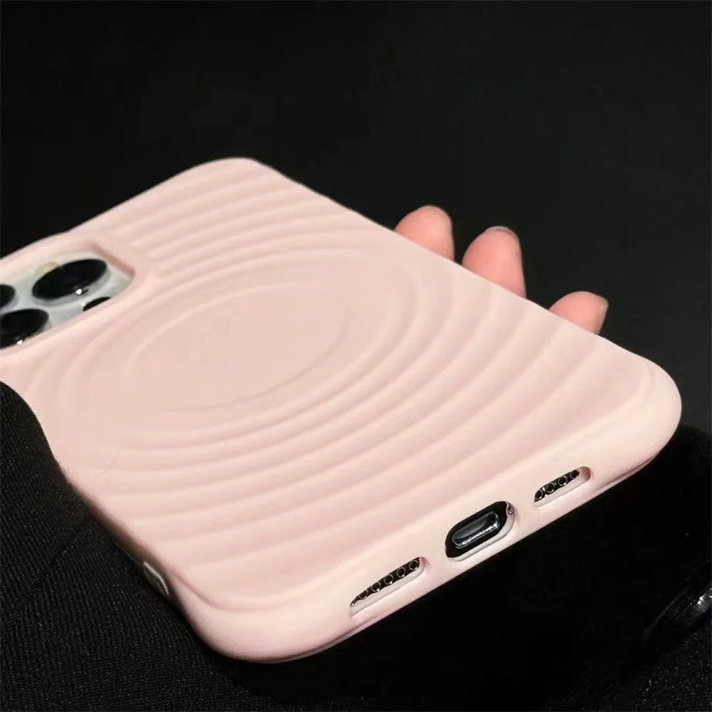 Magnetic Silicone Phone Case For iPhone 17 Pro Max Air 16 13 11 15 14  12 17promax 16promax 15promax Shockproof Funda Cover