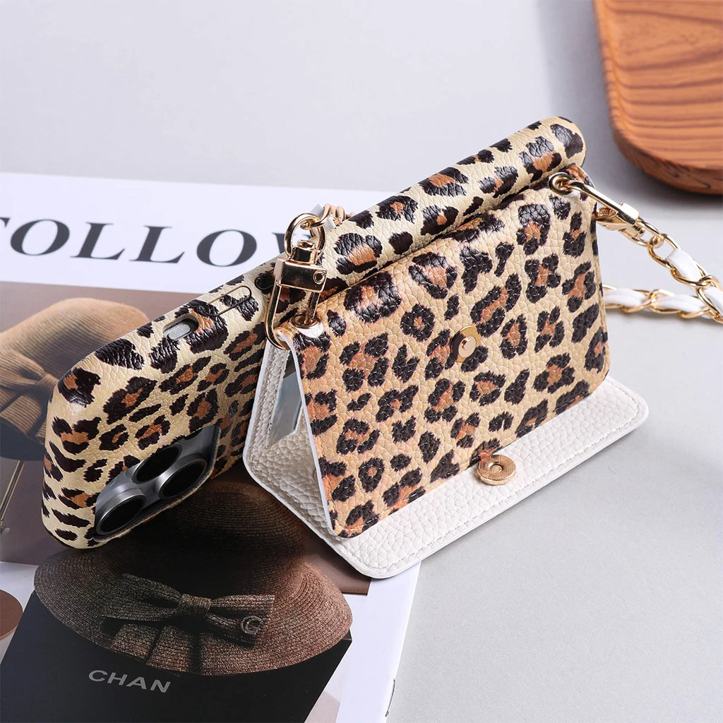 Luxury High-end PU Leather Wallet Case For iPhone 16 15 14 Plus 13 12 11 Pro MaxFashion Crossbody Multifunctional Cover