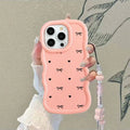 Bowknot Heart Case For Samsung S23 S24 S25 S22 Plus Utlra FE A55 A16 A54 A34 A35 A73 A06 A32 A23 A14 Casing With Chain Lanyard