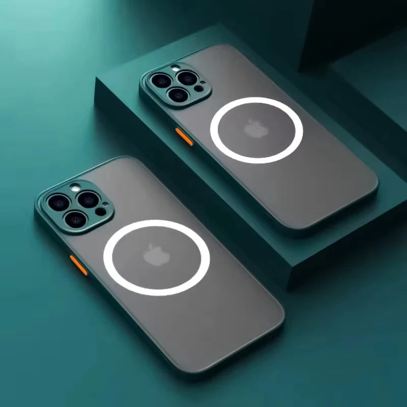 Matte Magnetic Case For iPhone 15 16 17 Pro Max 11 12 13 14 Pro 13mini 16e 14Plus 15Plus 16Plus Air Translucent Cover