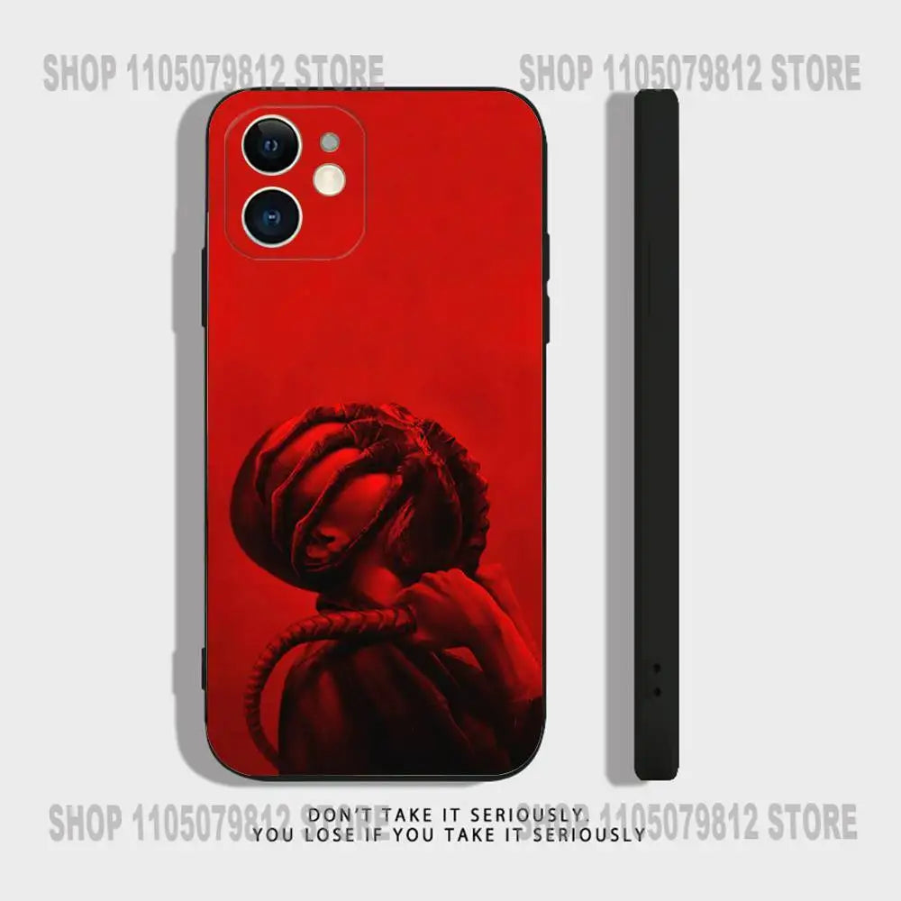 A-Alien Vs Predator Painted Phone Case For iPhone 17 16,15,14,13,12,11,Pro,XS,Max,XR,Plus,Mini Soft Silicone Black Shockproof