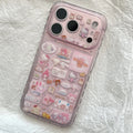 Cute Hellokitty Melody Cartoon Pink Phone Case Capa For iPhone 17 14 15 16 Pro Max Lovely Back Cover Funda With Pendant Bracelet
