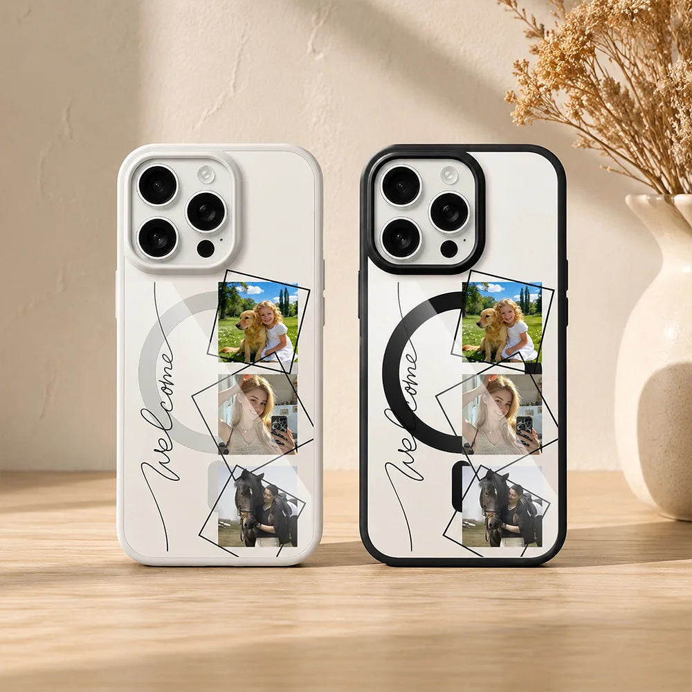 DIY Customized personality Photo Magnetic Phone Case For iPhone 17 16 15 14 13 12 11 Pro Max Mini XS XR Air 16e 17e 8 Plus Cover