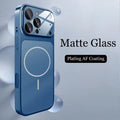 Original Glass Nano Matte Case For iPhone 17 16 15 14 13 Pro Max 17Air Magnetic For Magsafe Wireless Charging Armor Funda
