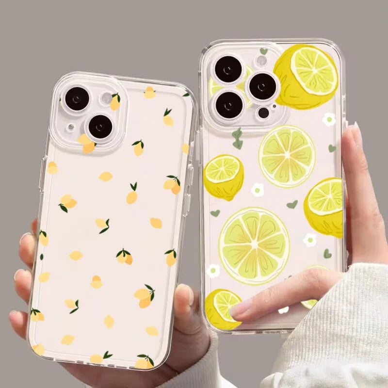 Summer Lemon Fruit Phone Case For OPPO Reno 15F 15 14 13 12 11 F Pro 10 9 8 7 6 5 4 Pro Plus 5G 8T Clear Transparent Casing