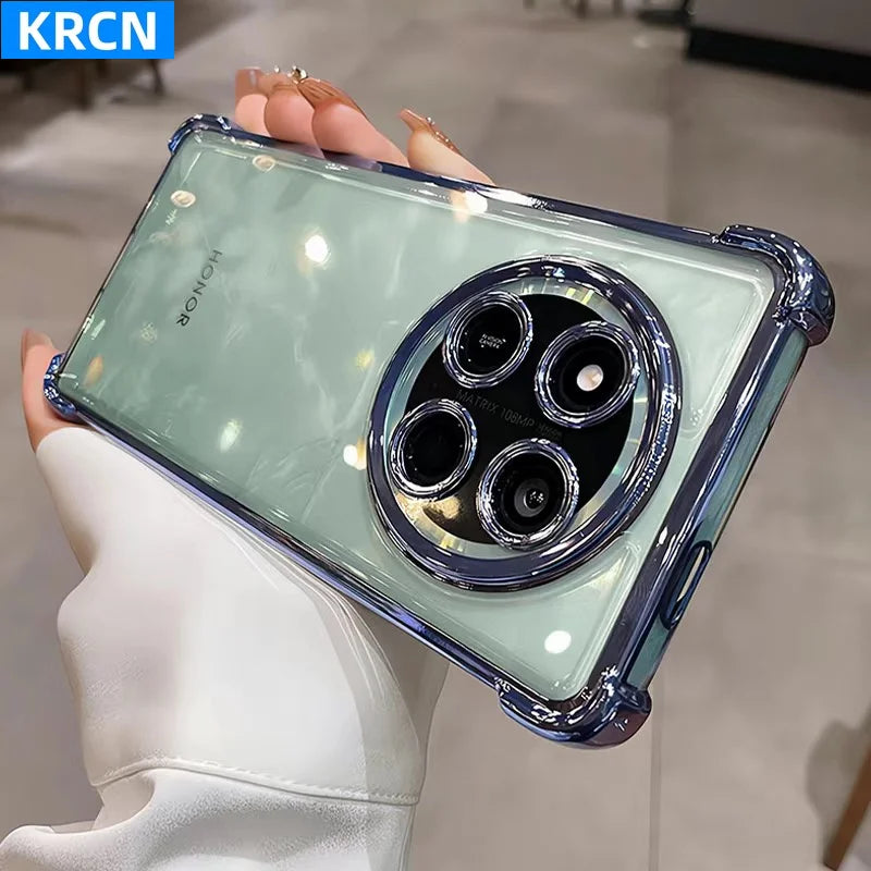 Case For Realme 13 Pro Plus Case Transparent TPU Silicone Cover For Realme 13 Pro+ 5G Camera Protect Electroplated Shell Bumper
