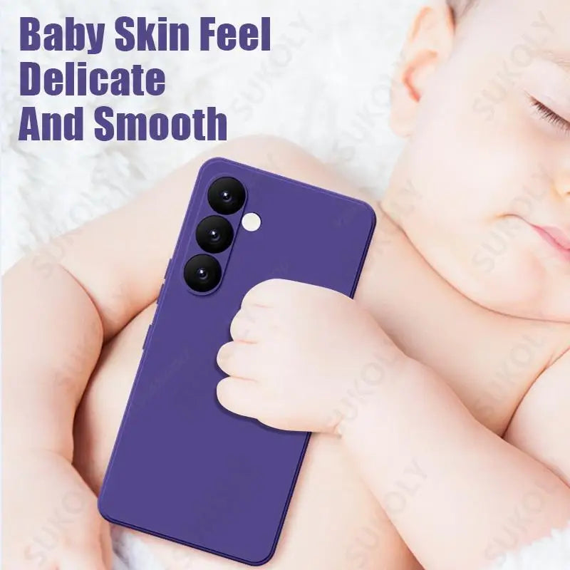 Luxury Case For Samsung Galaxy S26 S23 S22 S24 S25 Ultra S23 FE A57 A17 A56 A55 A15 A54 A16 5G Liquid Silicone Soft Phone Cover