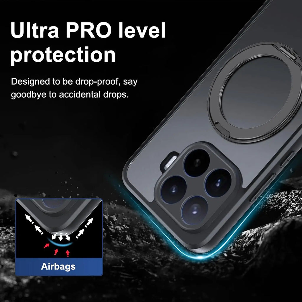 360° Rotating Kickstand Hard Magnetic Wireless Charging Shockproof Cover Case for Xiaomi 17T 17TPro Pro