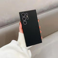 Luxury Square Liquid Silicone Phone Case For Samsung Galaxy S25 S24 S23 S22 S21 S20 FE S 25 Ultra 24 Plus Shockproof Cover