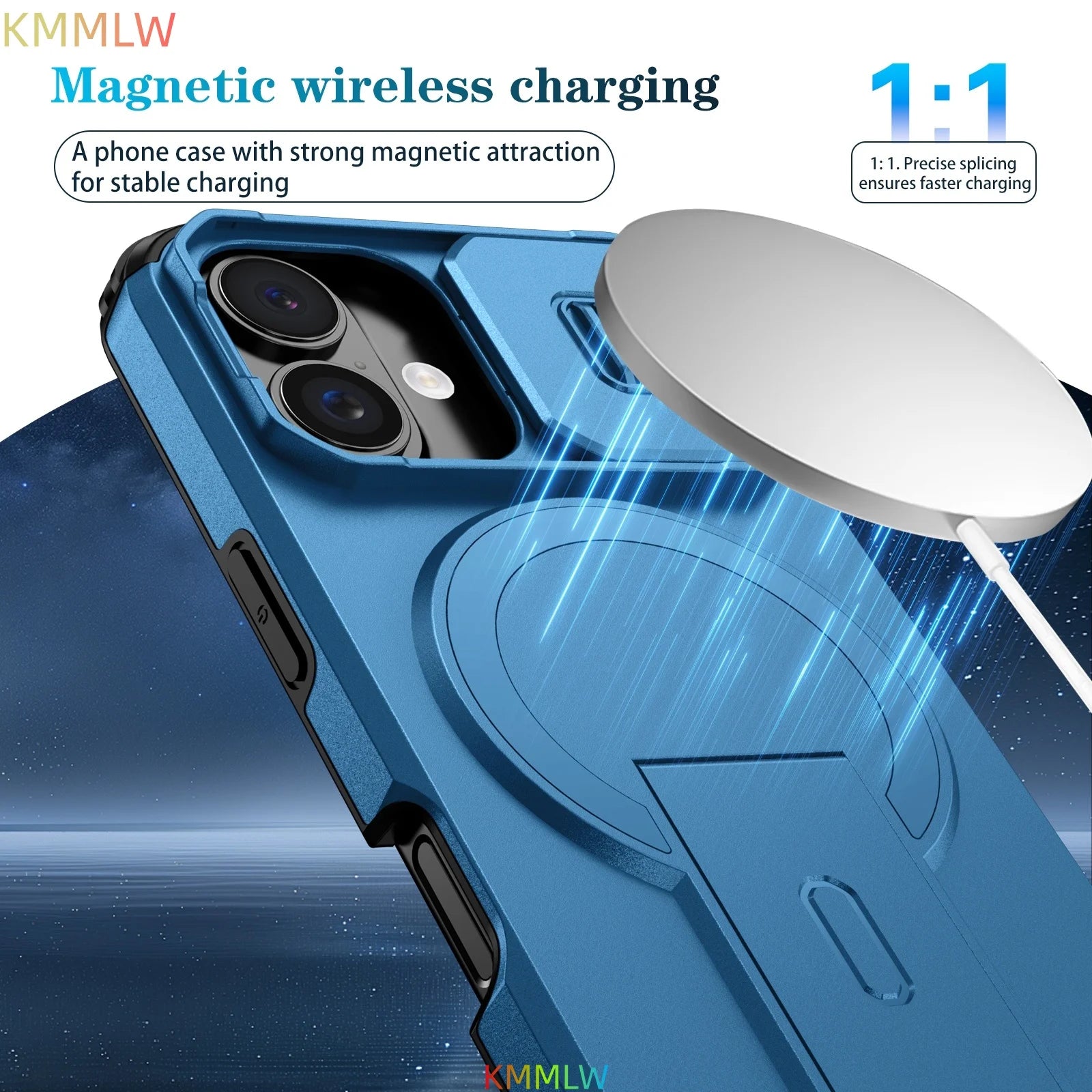 Lens Protect Camera Phone Case for iPhone 16 15 14 13 12 11 Pro Max Plus 16e Magnetic Kickstand Cover