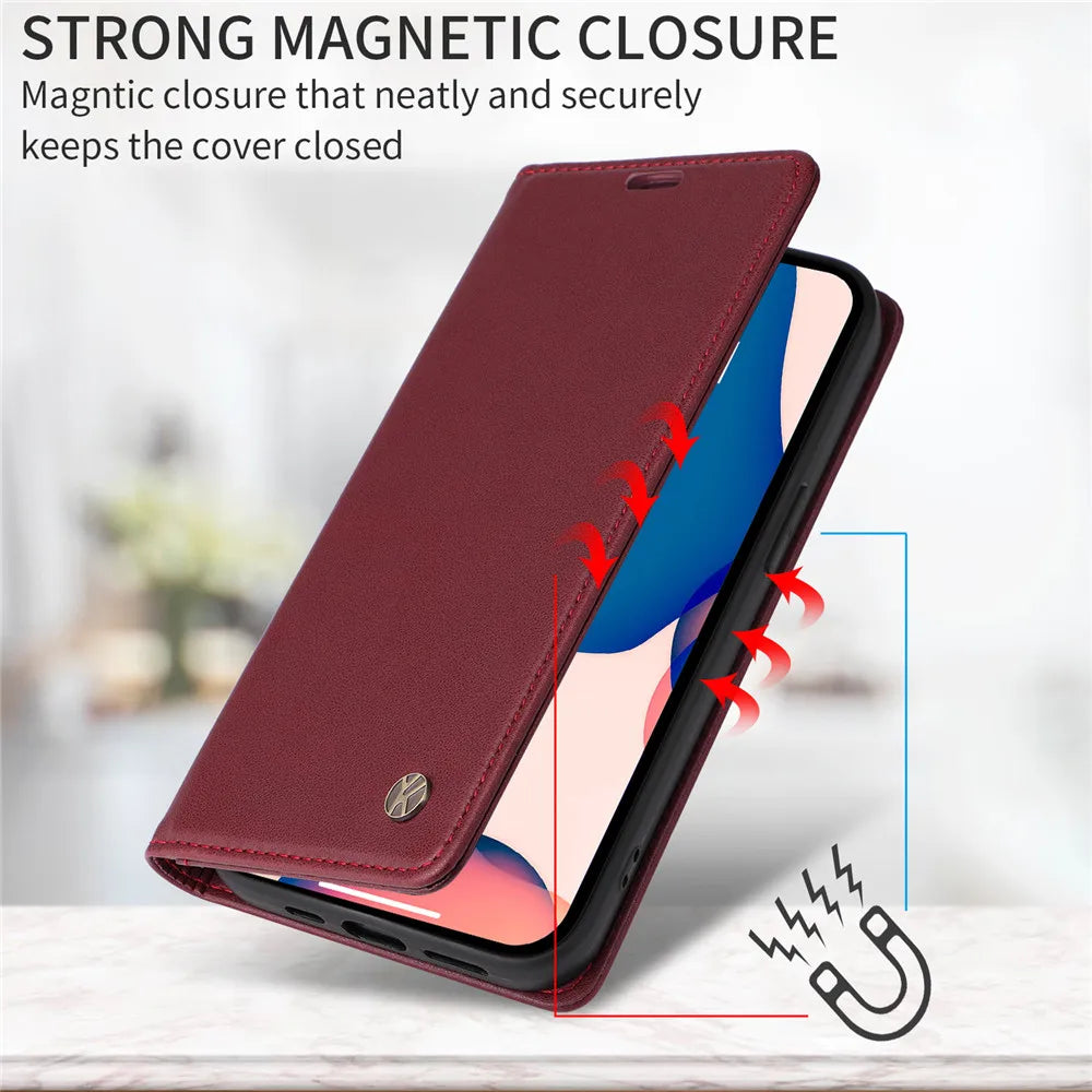 For Realme 15 Pro 5G Magnetic Leather Flip Book Funda For OPPO Realme 12 13 14 16 Pro Plus Case Realmi 16 Pro 15T 14T Cover
