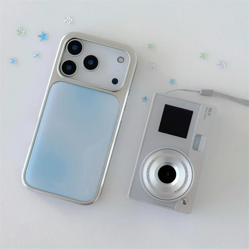ins Korean-style creative &simple gradient colors Epoxy Phone Case TPU Anti-drop For iPhone XR/11/12/13/14/15/16/17 Pro Max