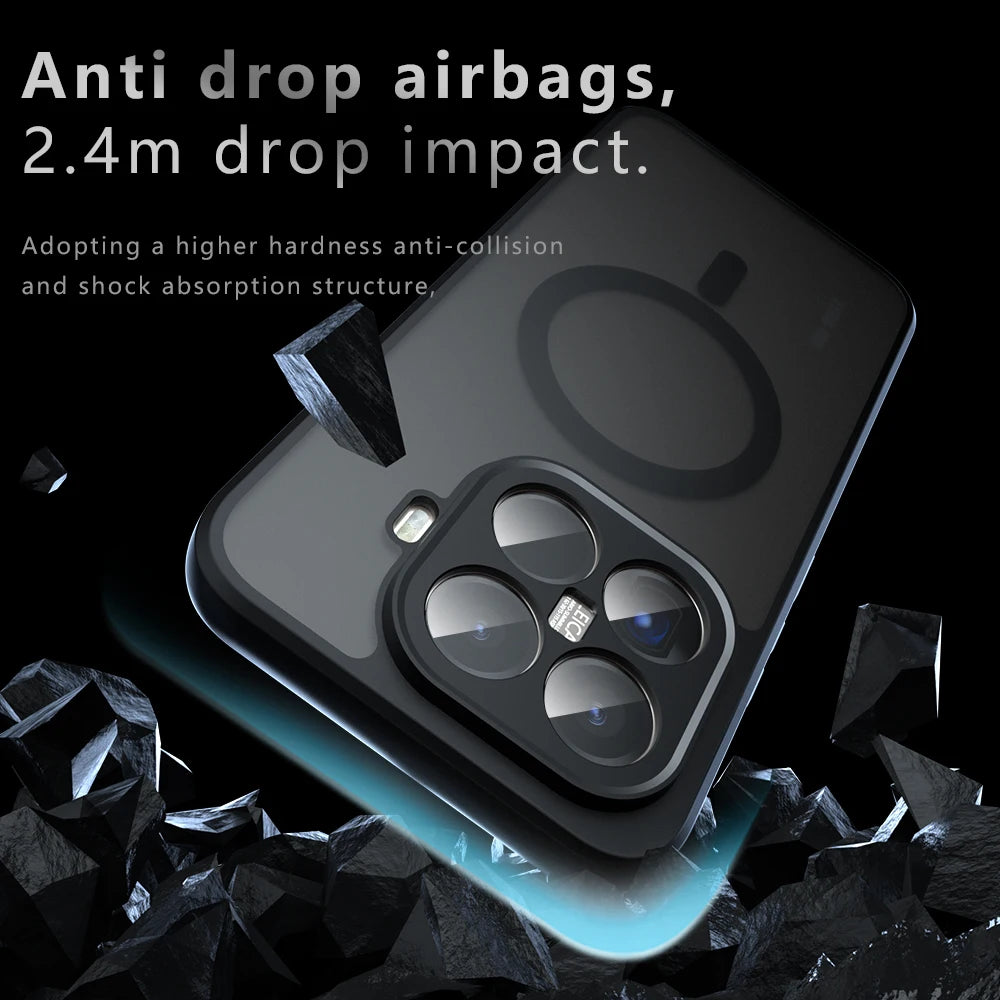 For Magsafe Magnetic Wireless Charging Case For Xiaomi 15T Pro Xiaomi15TPro 5G Shockproof Matte Back Cover Coque